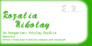 rozalia mikolay business card
