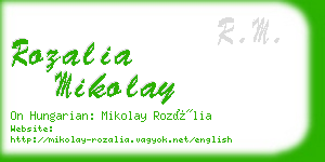 rozalia mikolay business card